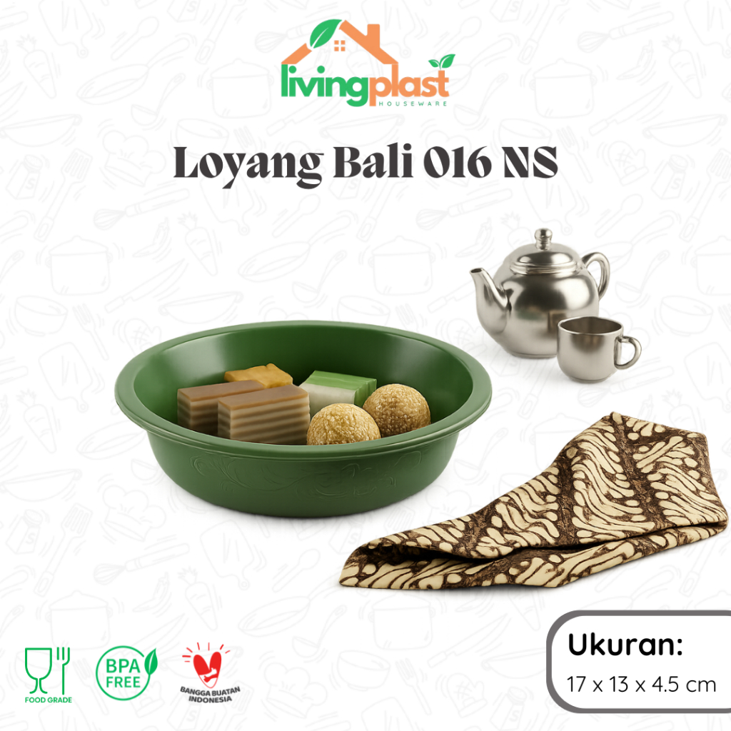 Loyang Bali 016 NS / Loyang Plastik Kecil / Loyang Bulan Mini / Wadah Sesajen