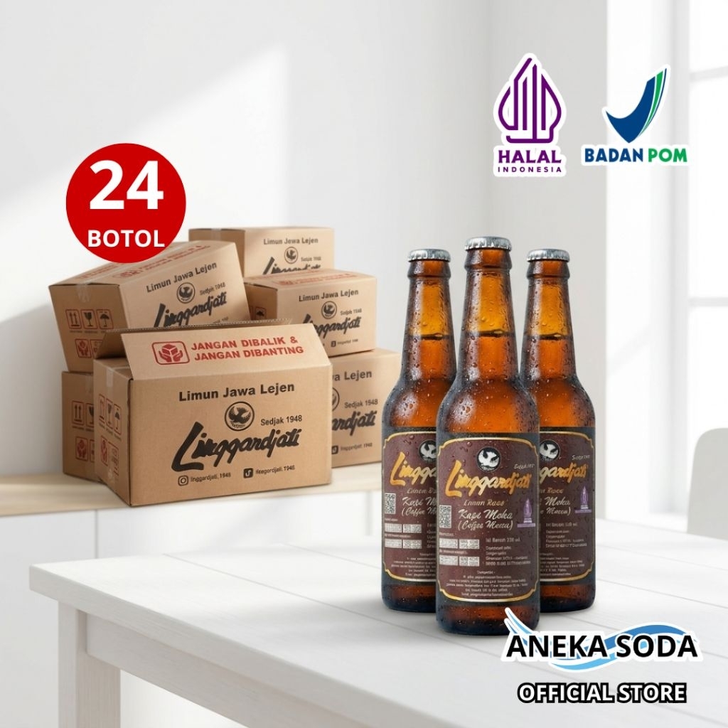 Limun Linggardjati Kopi Moka Grosir 330ml Halal Termurah (24 botol)
