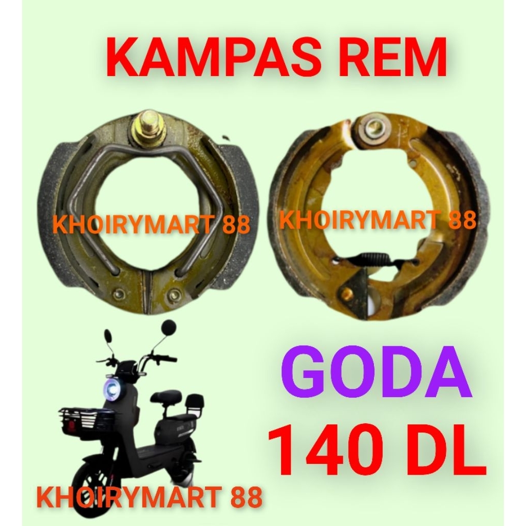 kampas rem goda 140 dl kampas rem sepeda listrik goda 140 dl