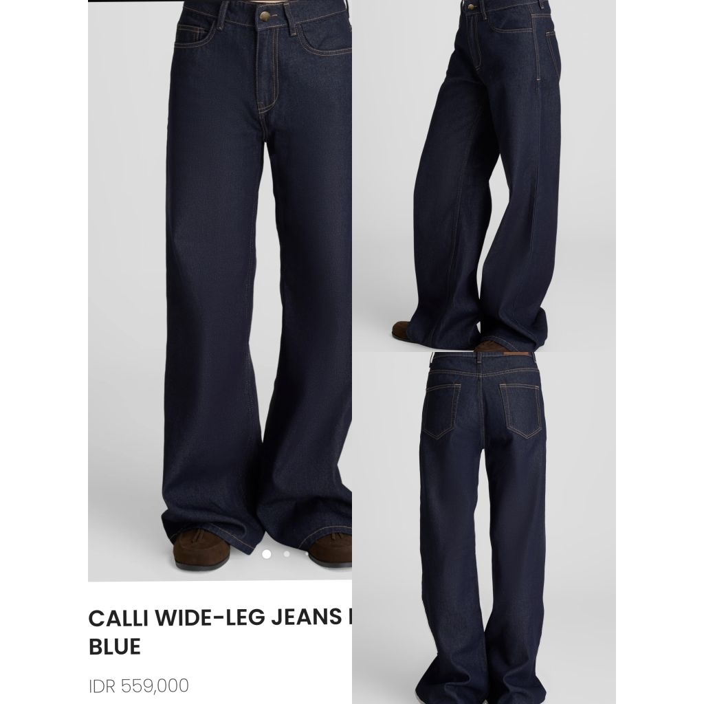 CALLI WIDE-LEG JEANS DARK BLUE by hnm(X3)