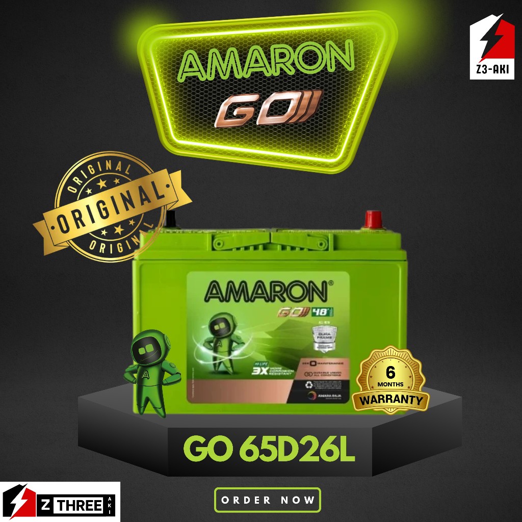 Amaron GO 65D26L/R/ NS 70/NS 70L/Aki kering Innova Bensin/Toyota kijang