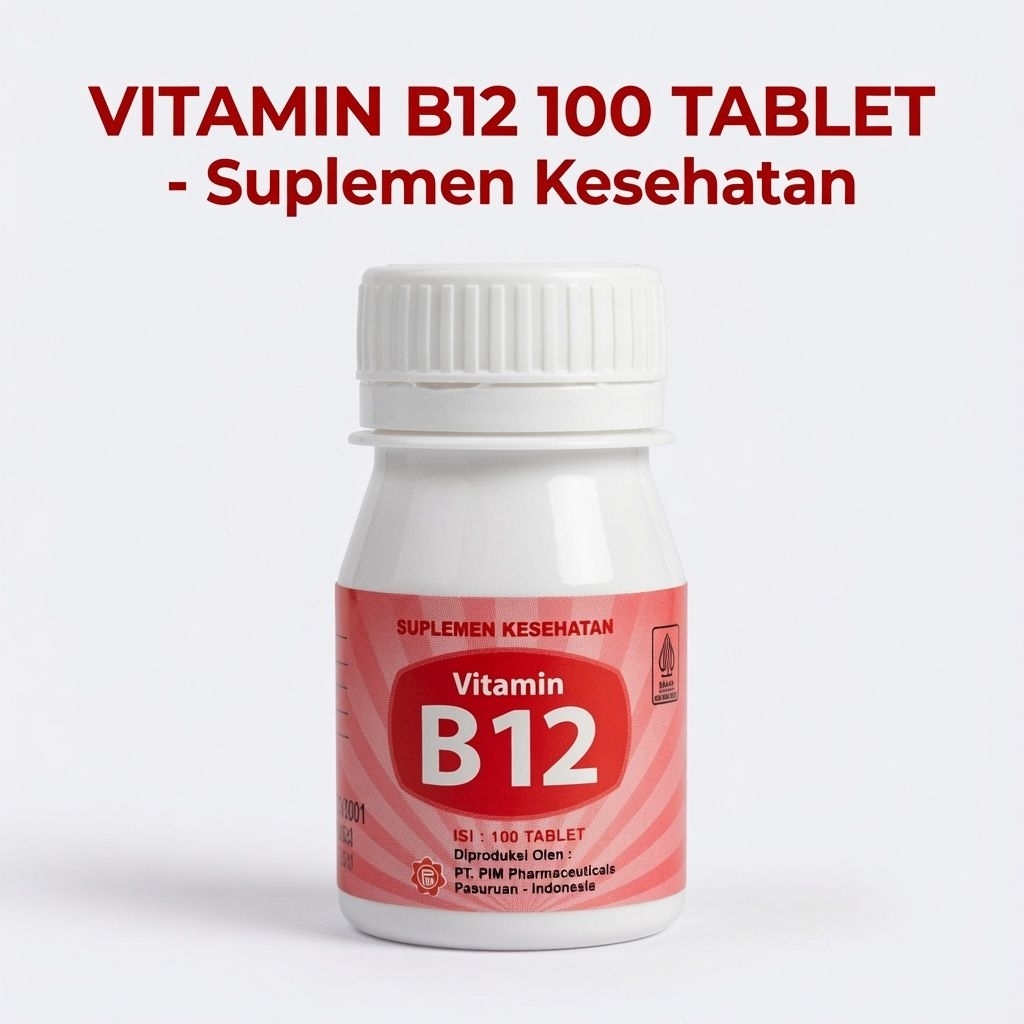 VITAMIN B12 100 TABLET - Suplemen Kesehatan Vitamin B12