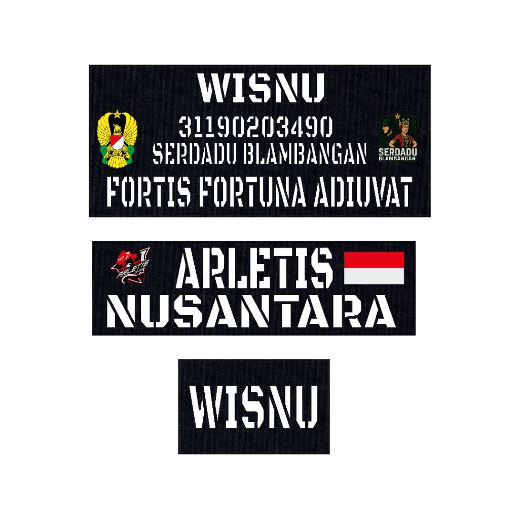 Patch custom Laser Untuk Body vest