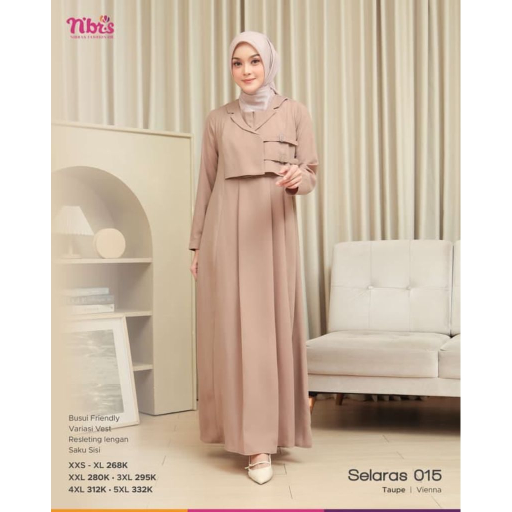 PROMO GAMIS NIBRAS SELARAS 15, GAMIS NIBRAS SELARAS 15 WARNA TAUPE, GAMIS NIBRAS PROMO, GAMIS NIBRAS