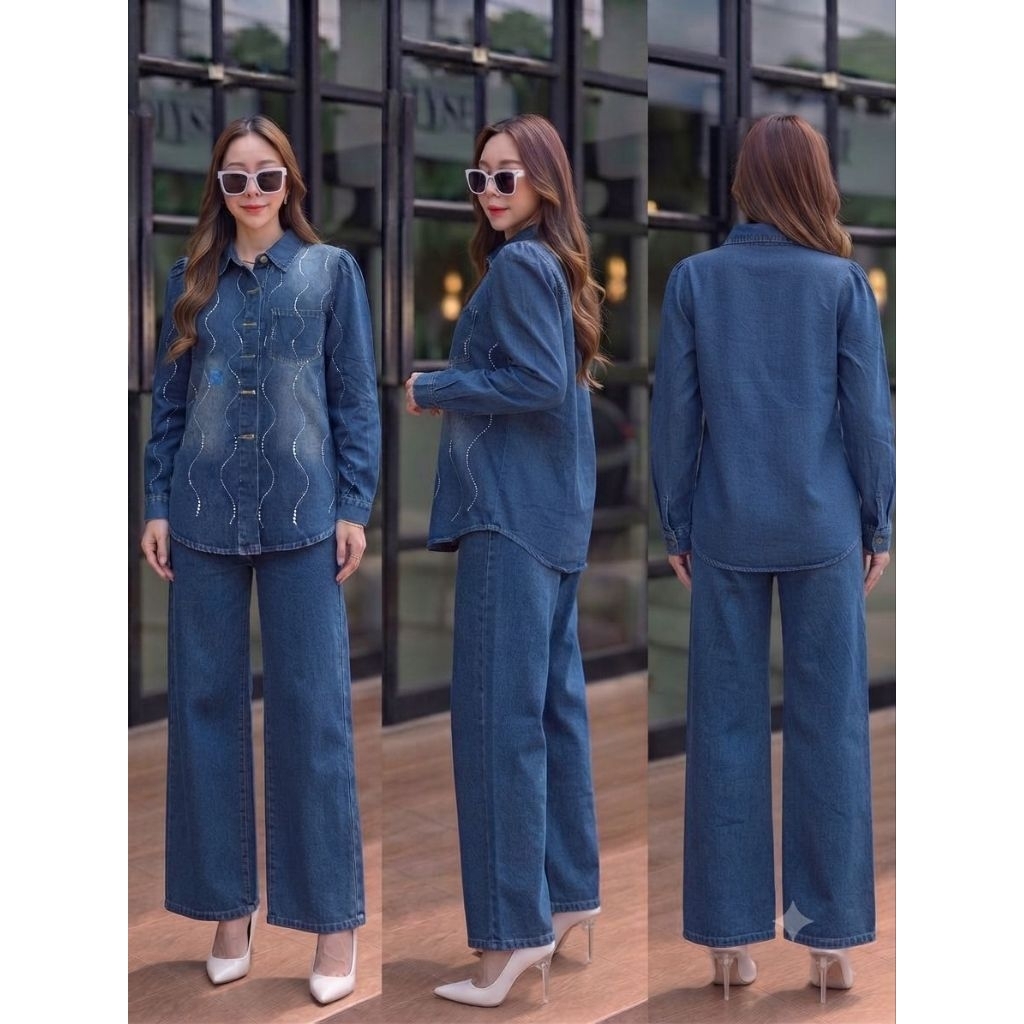 Setelan jeans dr blink blink premium