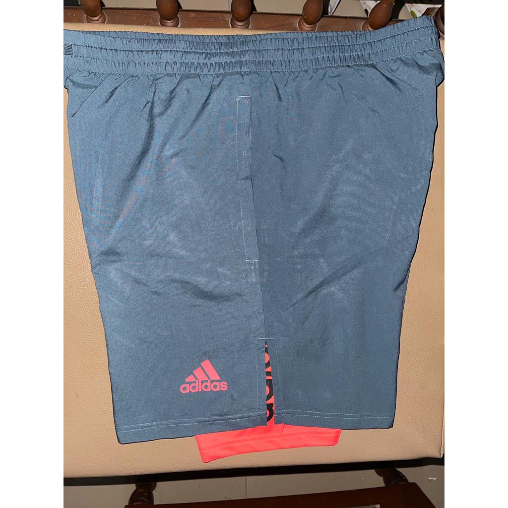 celana lari Adidas men’s short / Celana running 2in1 aeroready size L bekas