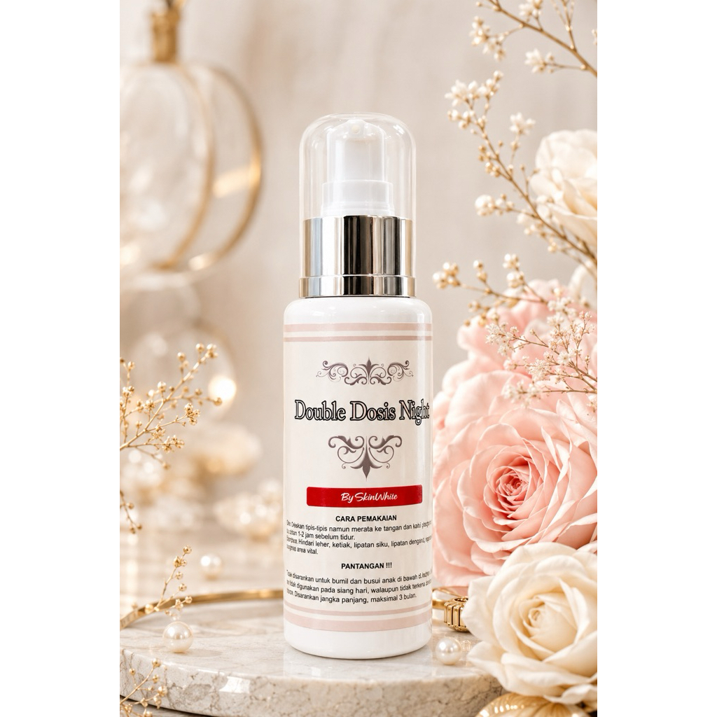 DOUBLE DOSIS NIGHT LOTION PEMUTIH BADAN PREMIUM DOSIS TINGGI 100% ORIGINAL MEMUTIHKAN TANPA SUNTIK C