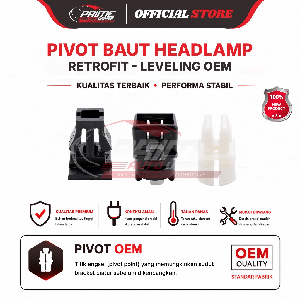 ORIGINAL PIVOT BAUT HEADLAMP UNTUK RETROFIT UNTUK LEVELING OEM SXC KOITO pivot motor mobil