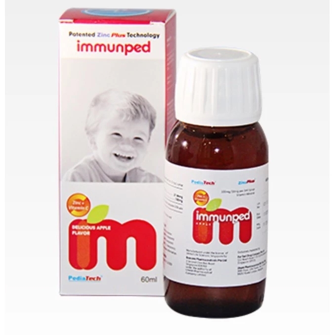 Immunped Singapore Imunped kids syrup 60ml multivitamin Vitamin C & Zinc