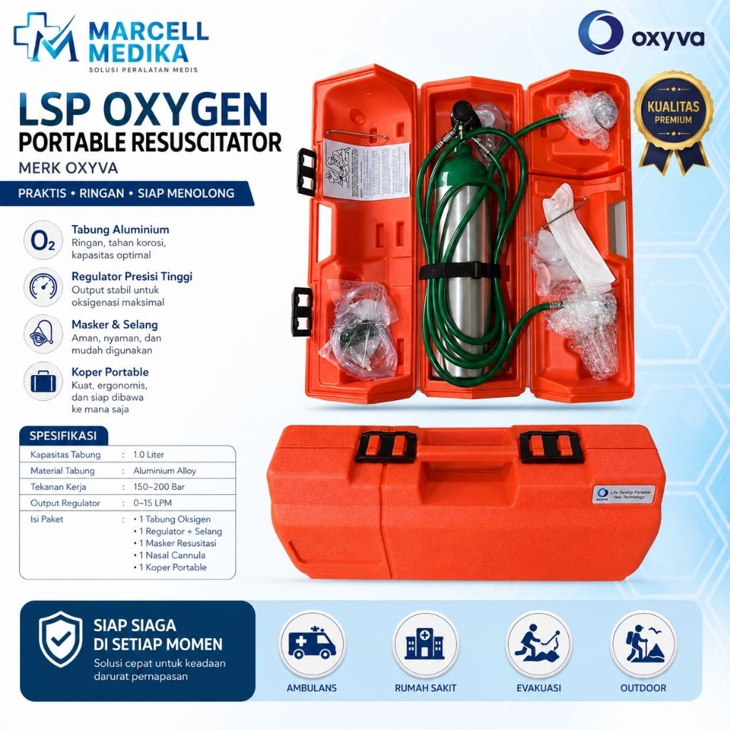 LSP OXYGEN PORTABLE RESUSCITATOR OXYVA / PORTABLE OXYGEN LSP