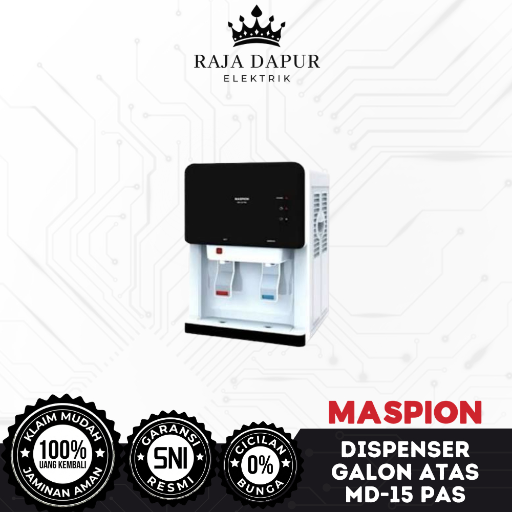 Maspion Dispenser Portable Hot and Normal MD-15 PAS Anti Slip Wadah Air Panas Stainless Steel Anti K
