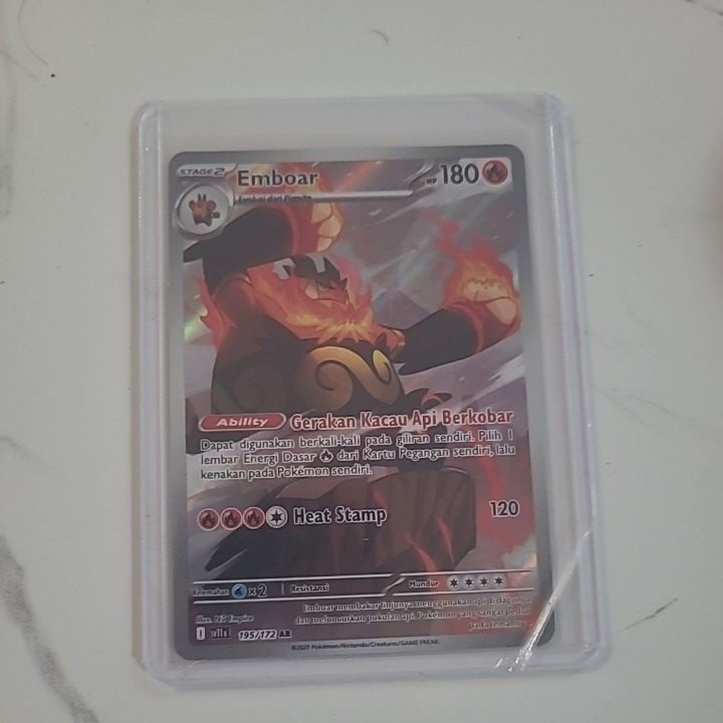 Emboar AR 195/172 SV11s Hitam Putih Pokemon TCG Indonesia