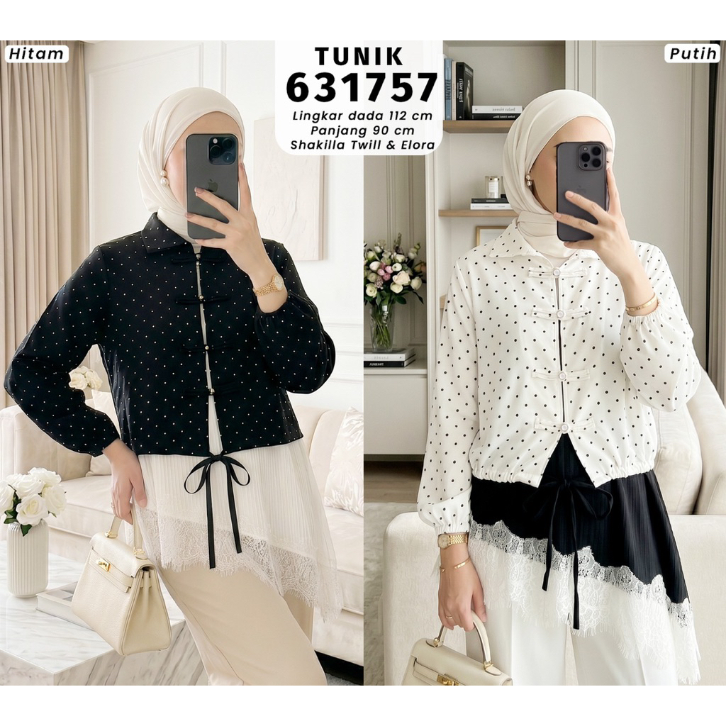 Irene Jacket Inner Polkadot | Jacket Polkadot Inner Lace Nyatu