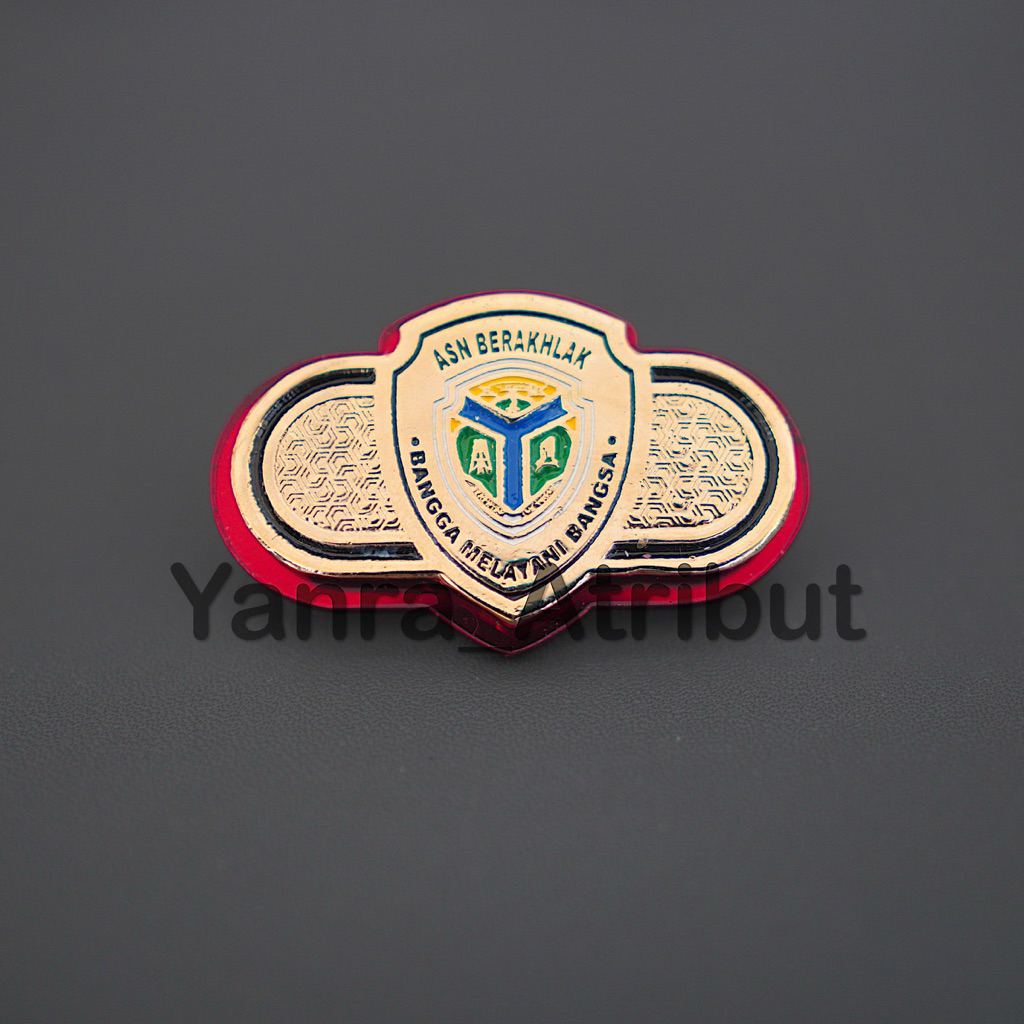 Pin Asn Berakhlak / Brevet Brivet Wing Asn kab.Batanghari Paku Magnet Premium