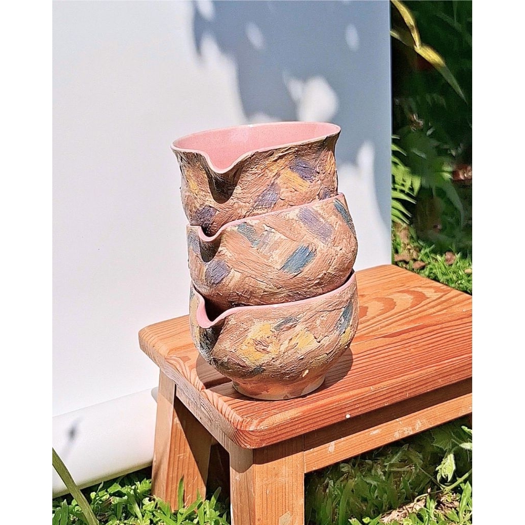 Matcha Bowl [Rocky Rose] by Taz Pottery