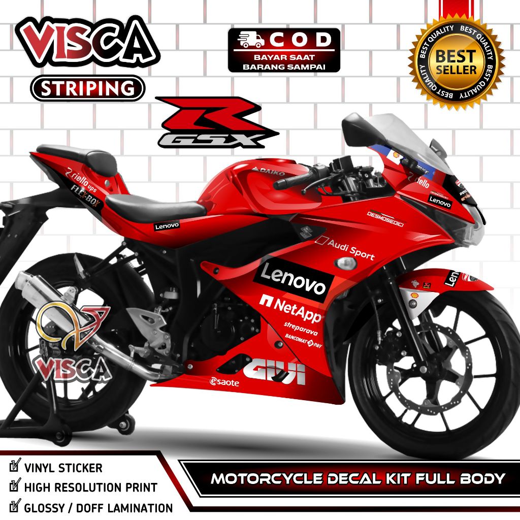Decal GSX R150 Full Body - Stiker GSX R150 Full Body - Dekal GSX R150 Full Body - Striping GSX R150 