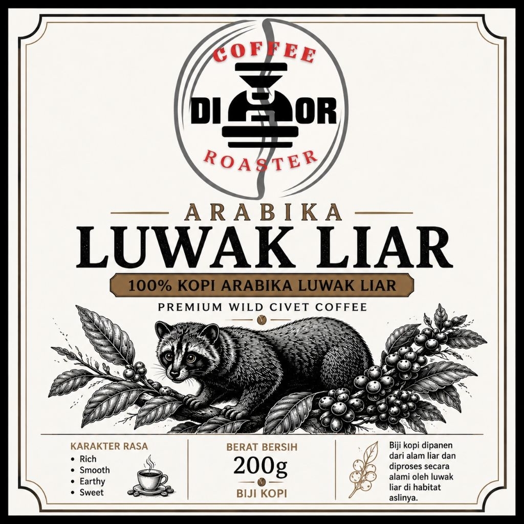 kopi arabika LUWAK LIAR malabar biji dan bubuk