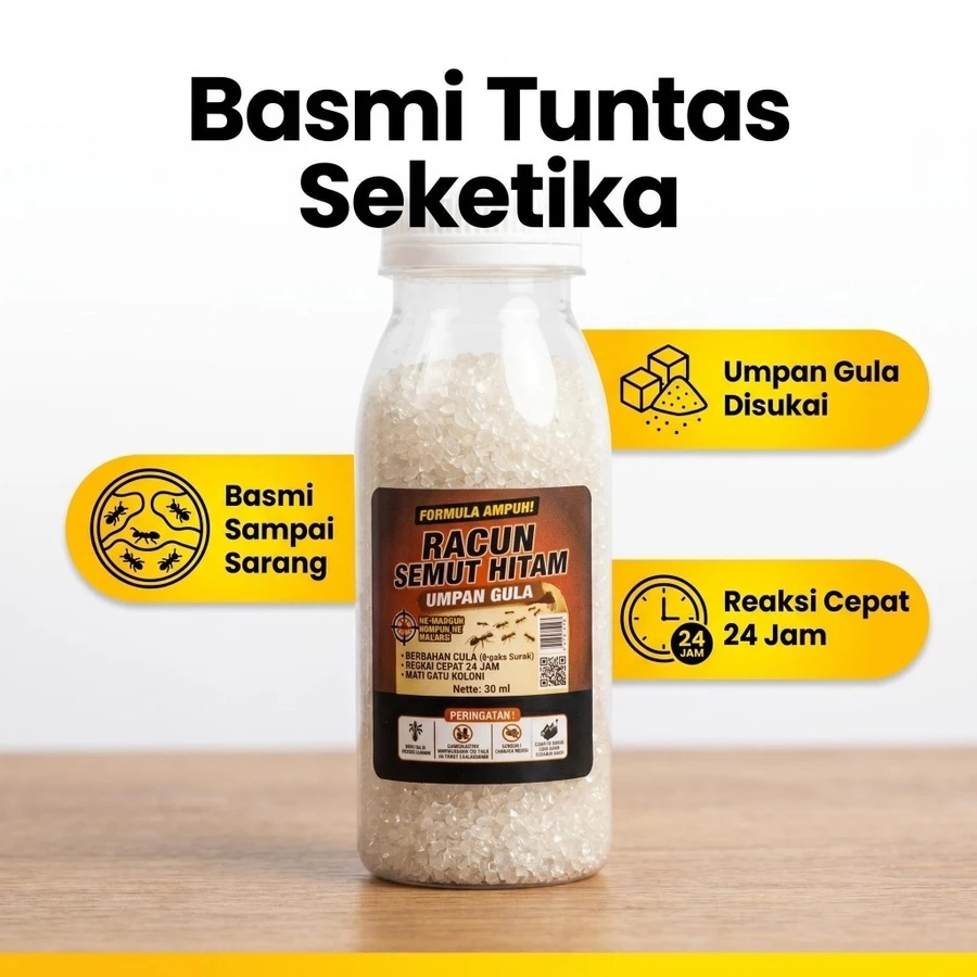 [RACUN SEMUT]PEMBASMI SEMUT dari koloni sampai keratunya biarkan bawa gulanya sampai keratu