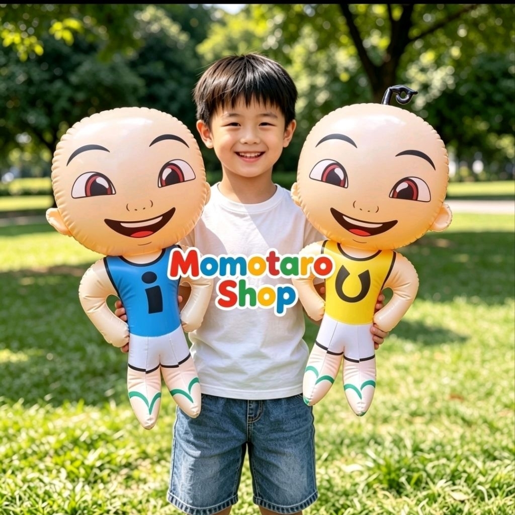 Mainan Balon Tiupan Upin Ipin/ Boneka Mainan Balon Tiup Model Upin Ipin