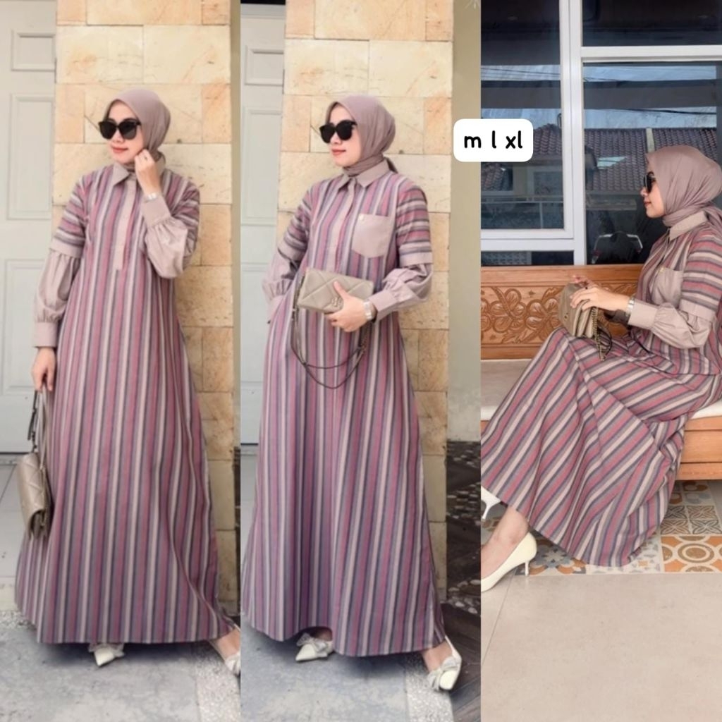 Dress Dimara /dress Dimara /katun triset /Gamis by dimara,dress katun triset gamis premium gamis dim
