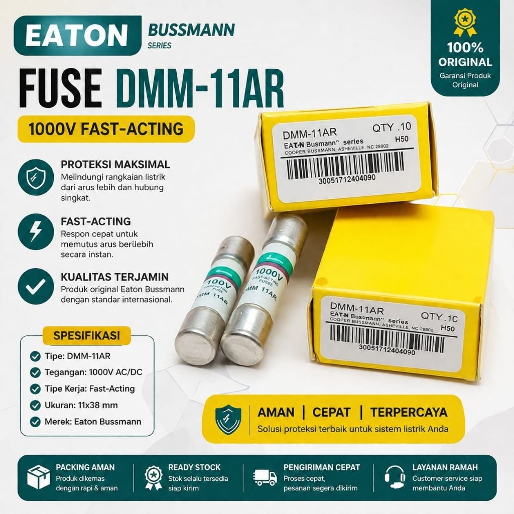 Fuse Fluke Multi meter  DMM-11AR I Fuse Bussman Eaton Original