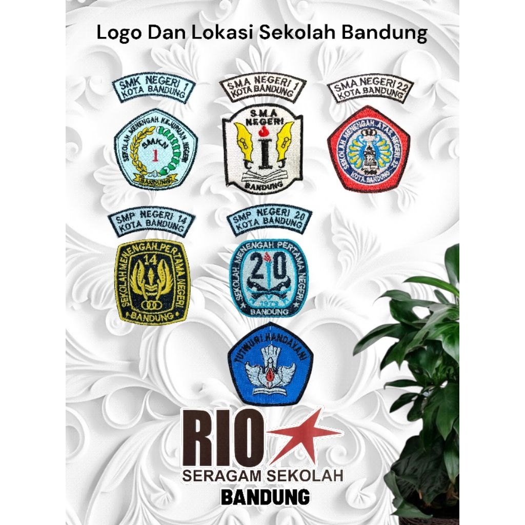 Logo Sekolah Bordir Lokasi Sekolah Bordir SMP SMA Negeri Dan Swasta Kota Bandung