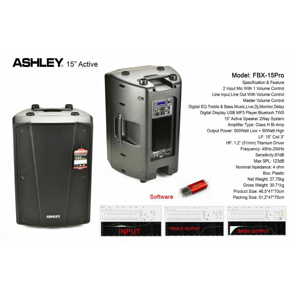 Speaker Aktif Ashley FBX15-PRO/FBX15 PRO/ASHLEY FBX15PRO Original