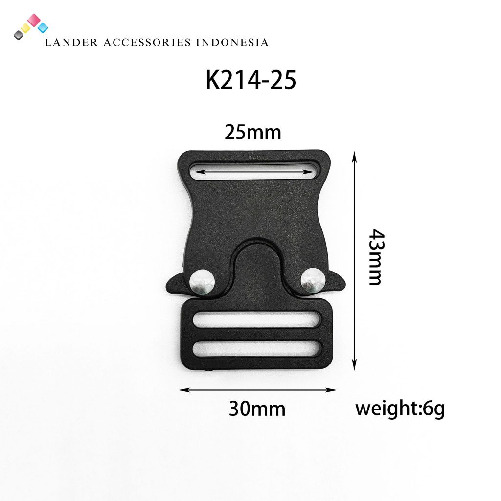 Buckle Gesper Kunci Sodok Tactical Plastik LANDER / Buckle / K-214/ 25mm