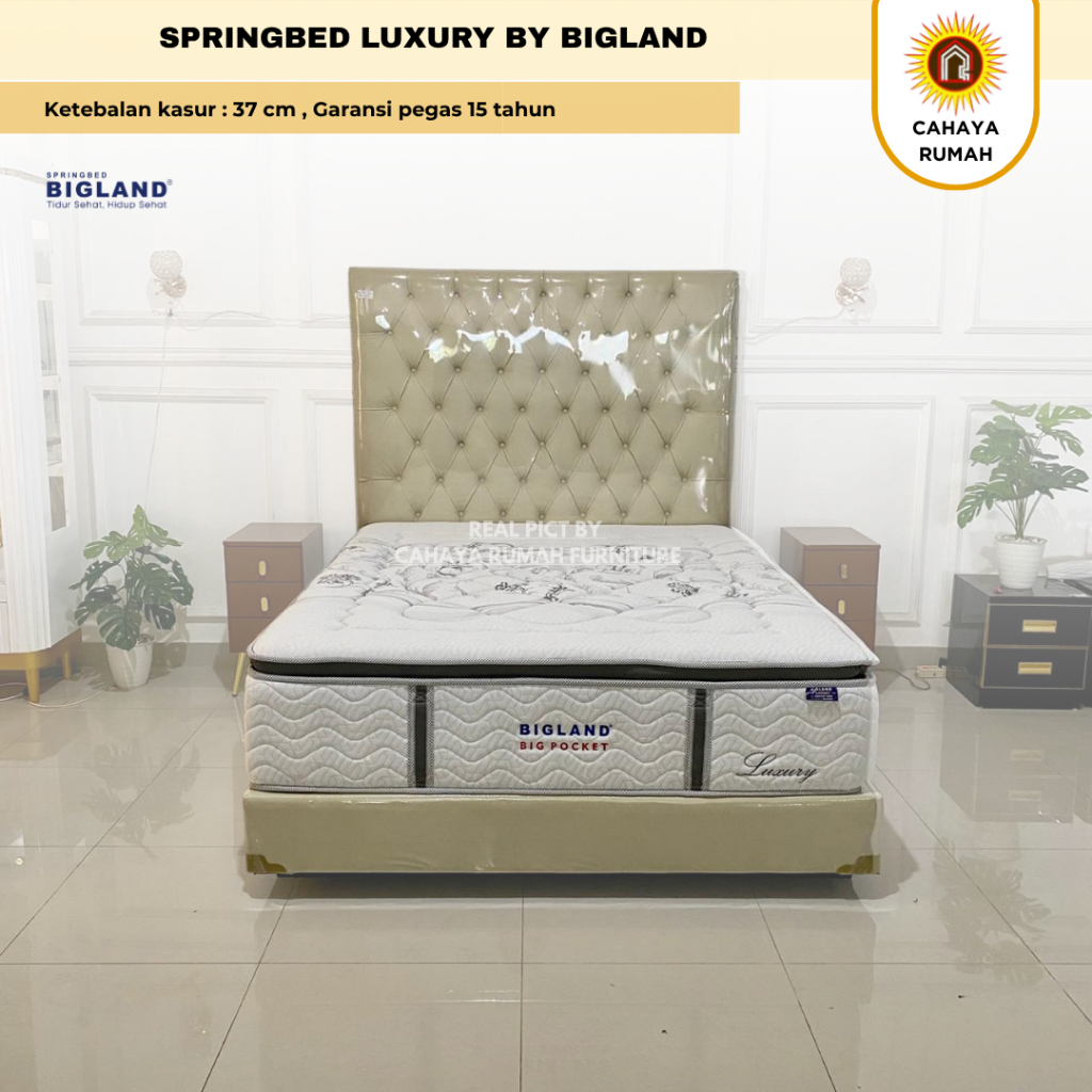 Cahaya Rumah Jalan Baru - Springbed Bigland Big Pocket Luxury - Tinggi kasur 37 - Dipan - Tempat Tid