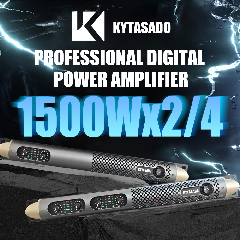 KS2500/KS4500 power amplifier 850W power amplifier metal casing mendukung 15 inci * 4 speaker
