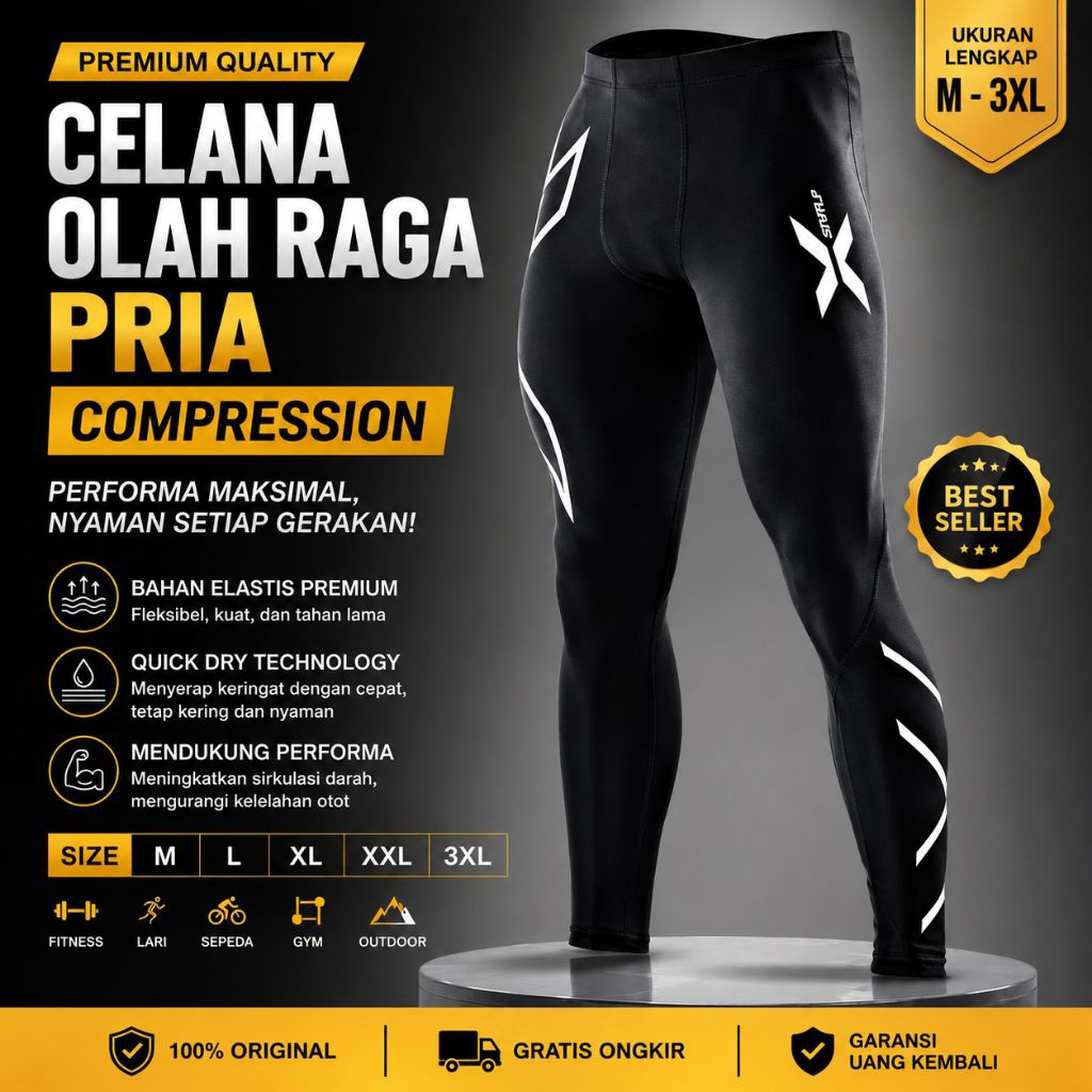 CELANA OLAHRAGA PRIA SXB COMPRESSION