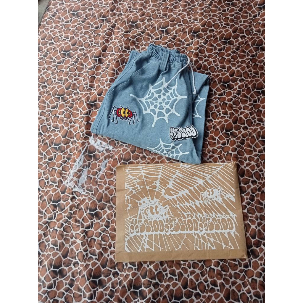 M3ndo Pants Baggy Laba FullPrint Light Blue sz L
