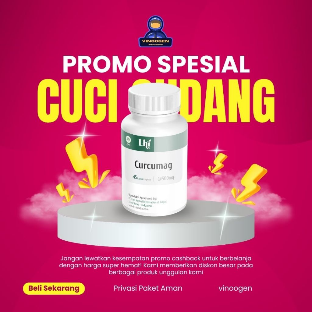 Liza Herbal LHI - Curcumag Liza Herbal untuk Maag - 45 Kapsul - Vinoo Store