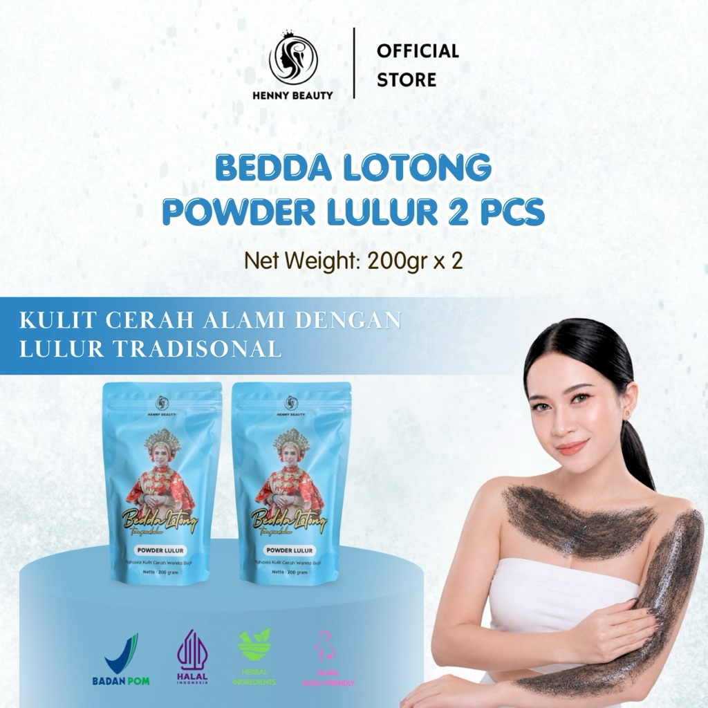 Bedda lotong henny beauty (lulur bubuk 2 pcs 200gram)