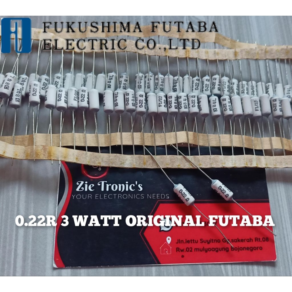 RESISTOR WIREWOUND 0.22 OHM 3 WATT ORIGINAL FUTABA JAPAN