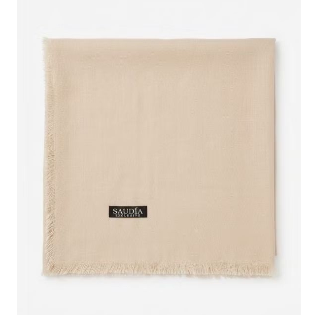 Hijab Segi Empat Saudia Exclusive Original Warna Beige Premium Like New
