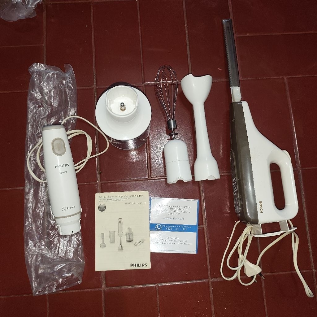 mixer dan potong roti Bosch dan Philips