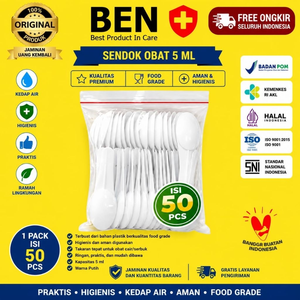 Sendok Takar Sirup 5 ml isi 50 pcs