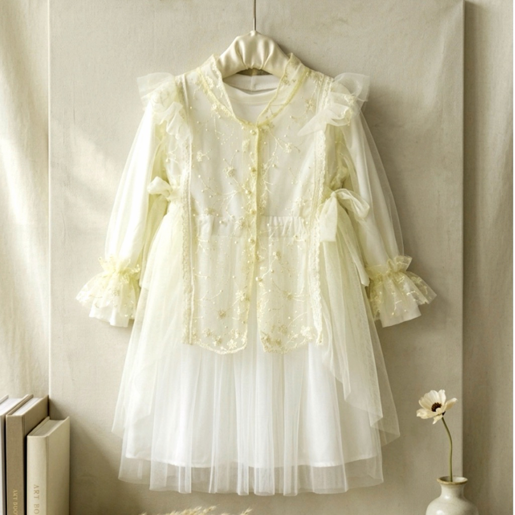 KAMARI set rok, Tile POLOS (  ROK + Outer bagian samping menggunakan tile POLOS,, ( BUKAN tile DOT )