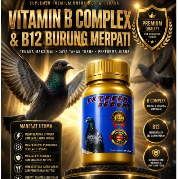 B complex vitamin burung merpati suplemen vitamin merpati juara lomba