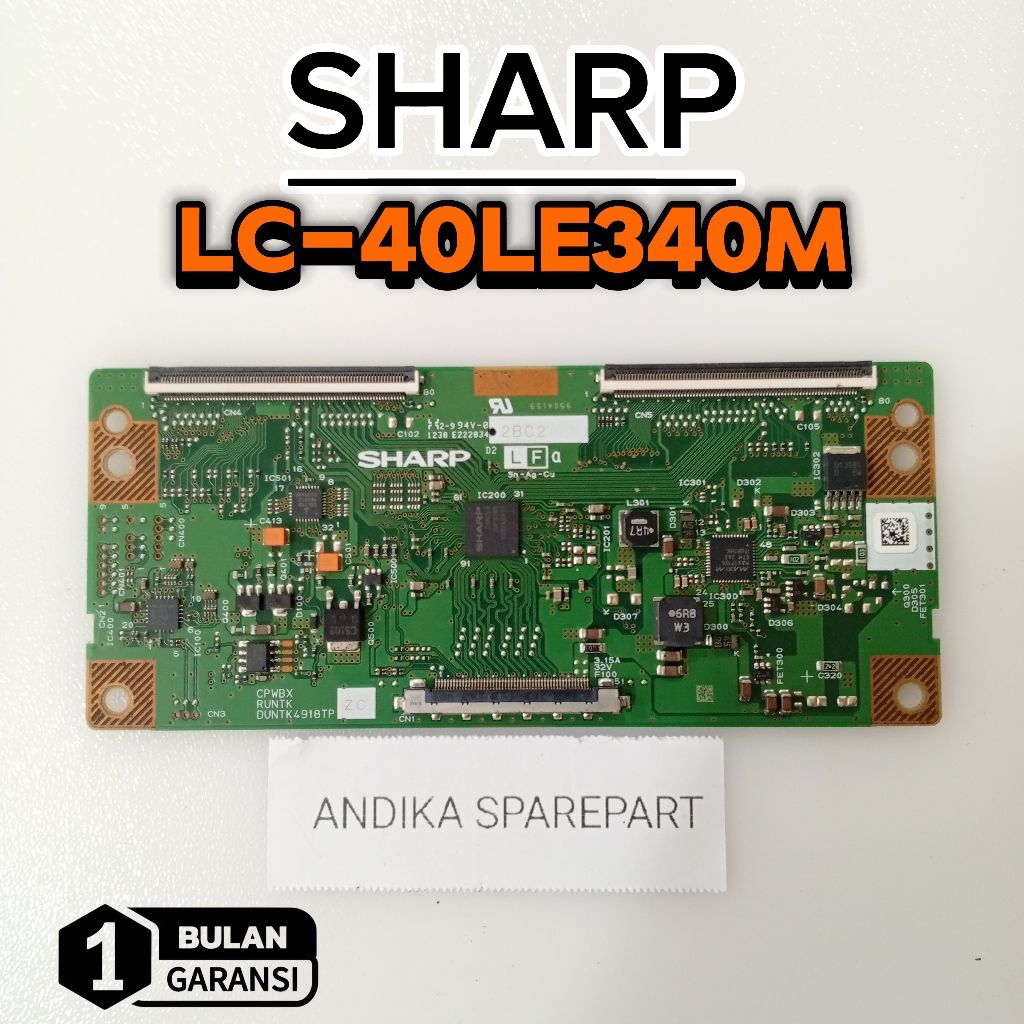 TCON TV SAMSUNG LC-40LE340M - TIKON - TCON - MESIN TV SHARP