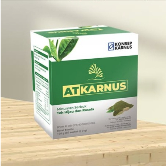 Teh Hijau Original AT KARNUS / ALGA TEA 60 Sachet Minuman Sehat