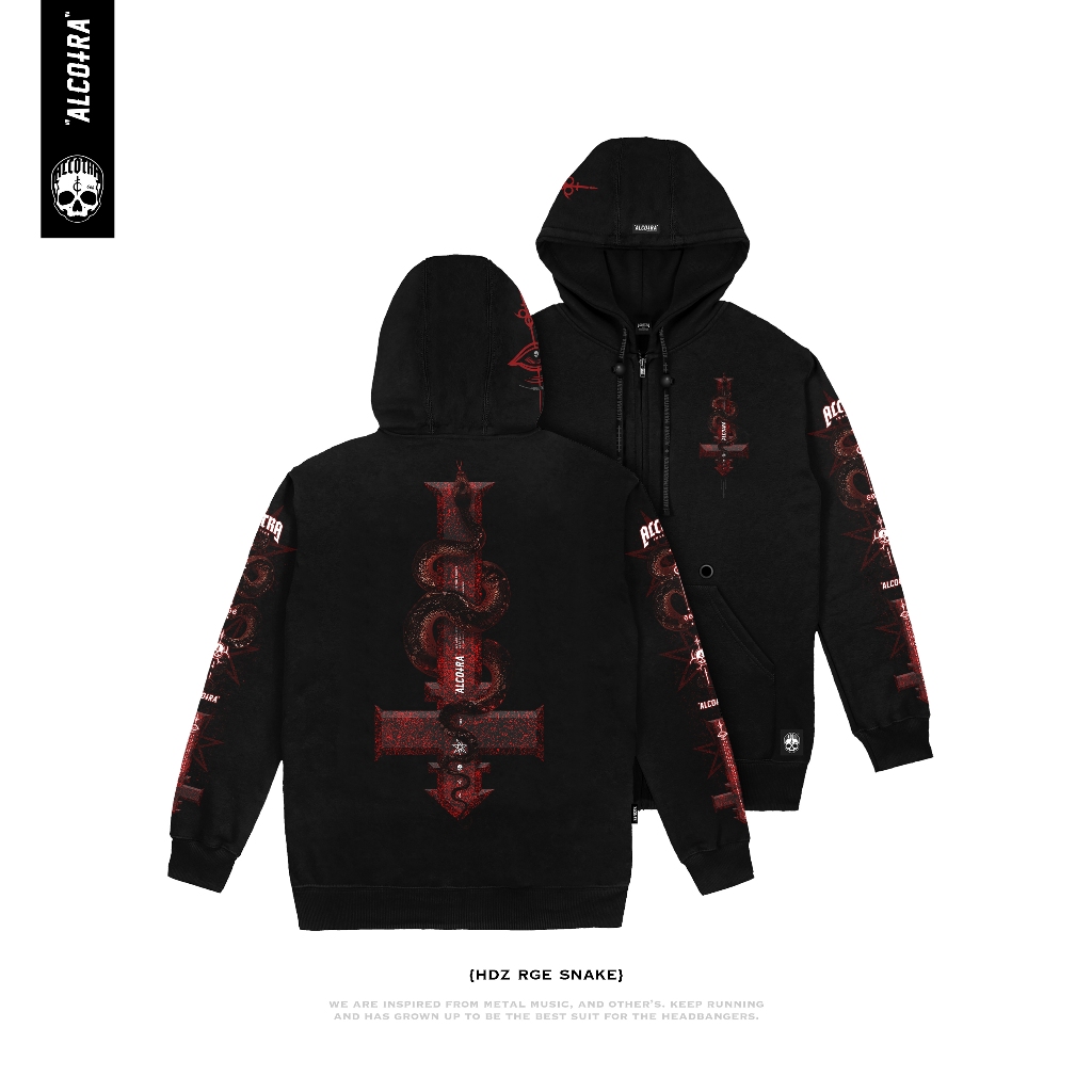 HDZ RGE SNAKE // HOODIE ZIPPER ROGUE SNAKE // HOODIE ZIPPER ALCOTRA