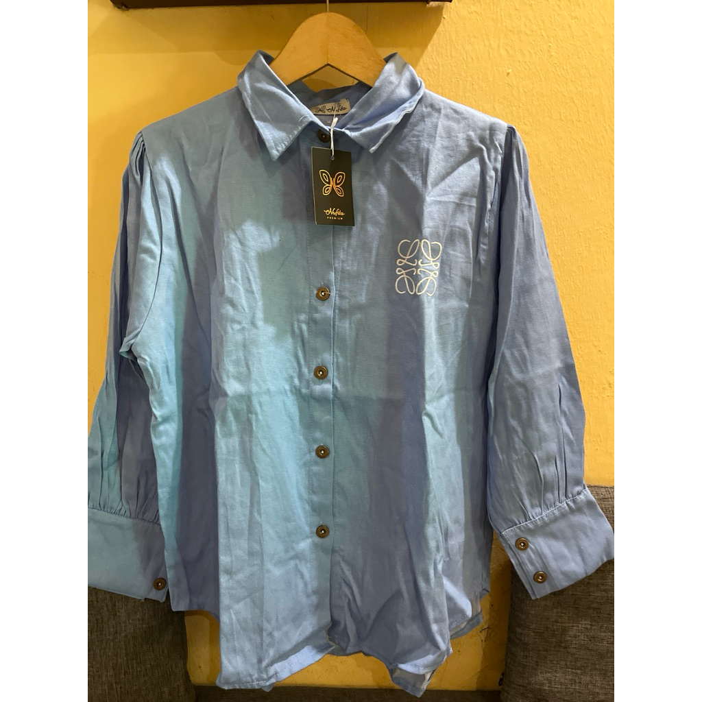 KEMEJA SEMI JEANS BORDIR LOEWE RJCT NODA