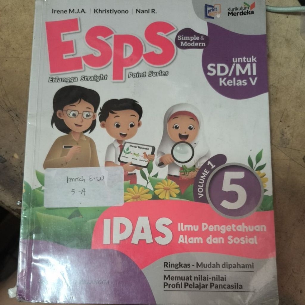 ESPS 5 IPAS kurikulum merdeka vol 1