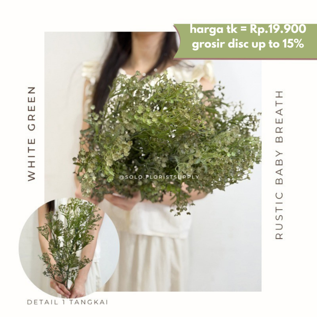 RUSTIC BABY BREATH bunga palsu plastik silk dekorasi meja buket mahar baby breath palsu bunga abadi 