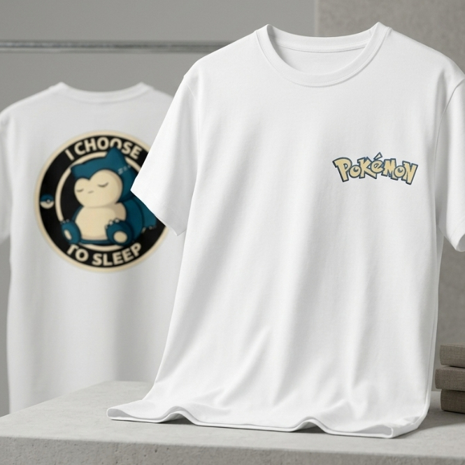 Kaos Pokemon Snorlax Premium | Kaos Anime Pria & Wanita | Cotton Combed | Graphic Tee Aesthetic