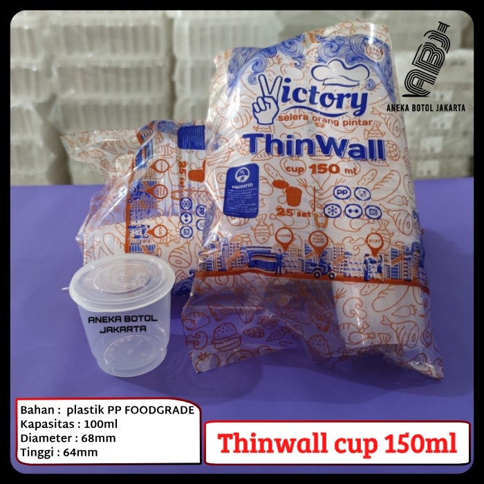 Thinwall victory cup 150ml / cup sauce 150ml / cup saus 150ml