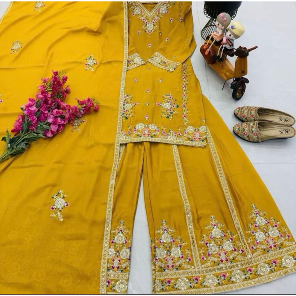 Setelan baju celana palazo india