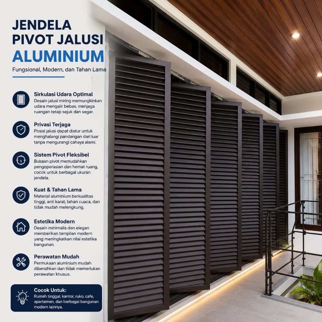 JENDELA JALUSI PIVOT ALUMINIUM